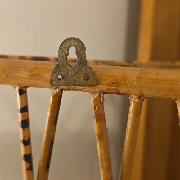 Natural Brown Woven Corner Wall Shelf - Picture 6 of 7